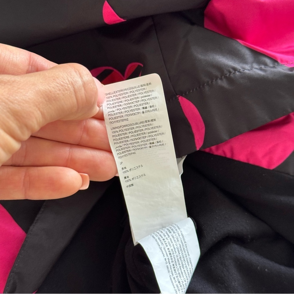 Desigual Kids Heart Raincoat - Black and Pink, Size 9/10 - Picture 9 of 11